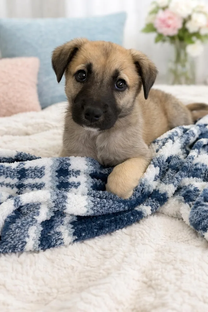 A baby medium-sized male Yellow / Tan / Blond / Fawn German Shepherd Dog dog named Ranger for adoption in Cleveland, TX