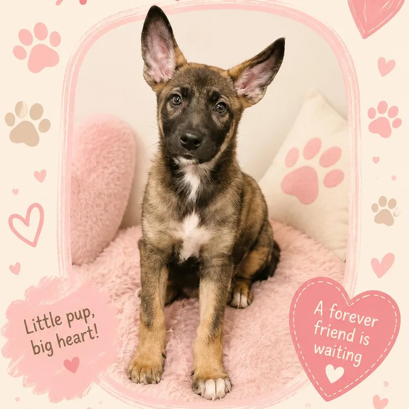 A baby medium-sized female Black German Shepherd Dog dog named Jasmine for adoption in Chantilly, VA
