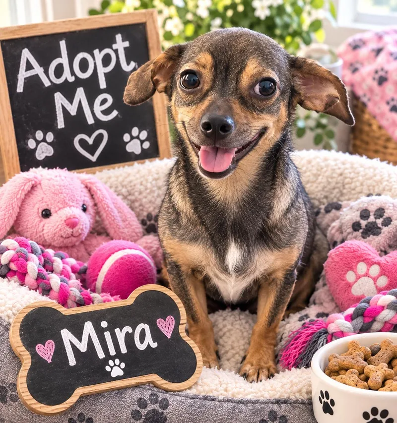 An adult small-sized female Dachshund dog named Mira for adoption in Queen Creek, AZ