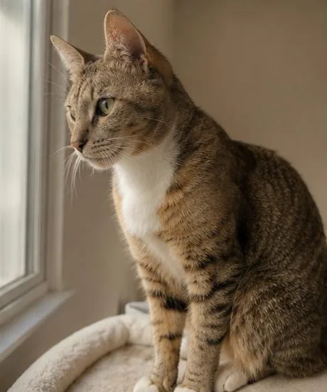 An adult medium-sized male Tabby (Brown / Chocolate) Domestic Short Hair cat named Tobias for adoption in Fort Worth, TX