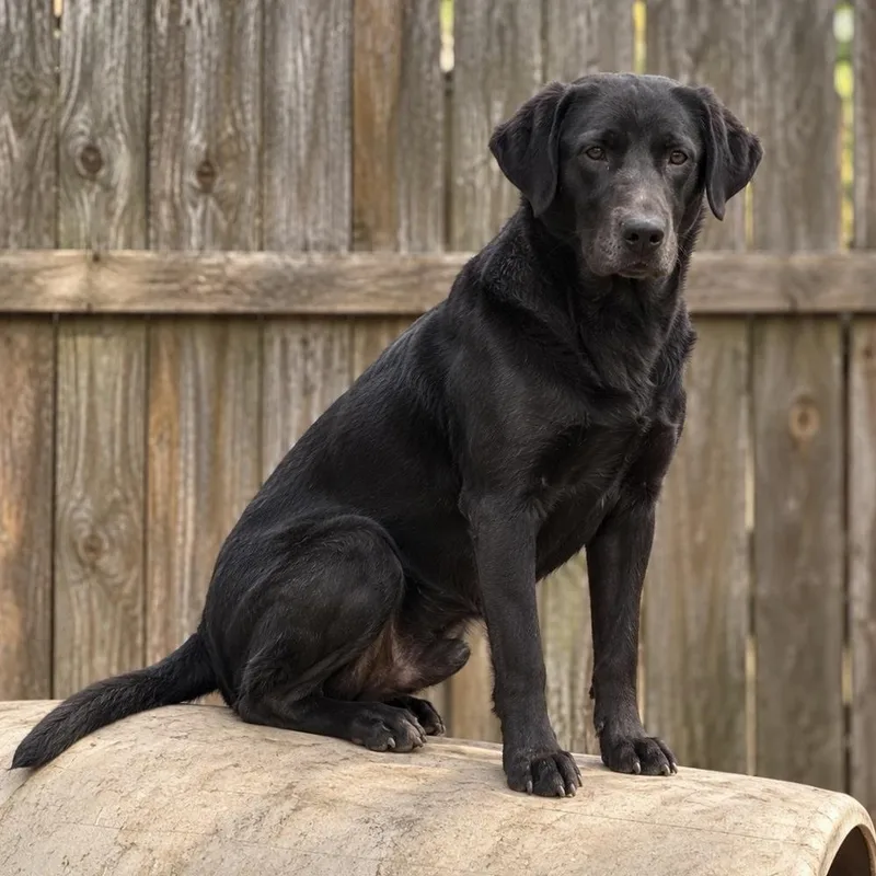 A young large-sized male Black Labrador Retriever dog named Mack for adoption in Hurricane, UT