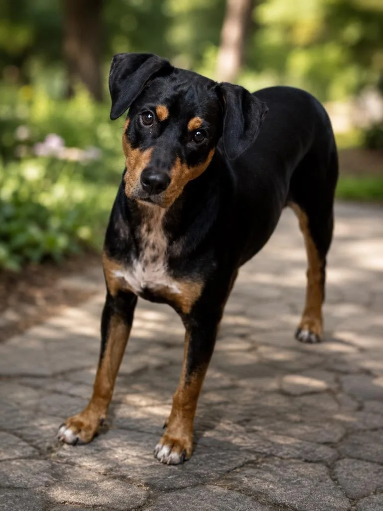 A baby medium-sized male Shepherd dog named Max for adoption in North Syracuse, NY