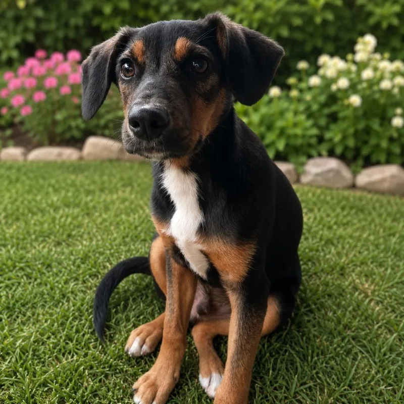 A baby medium-sized male Terrier dog named Chase for adoption in Pittsfield, IL