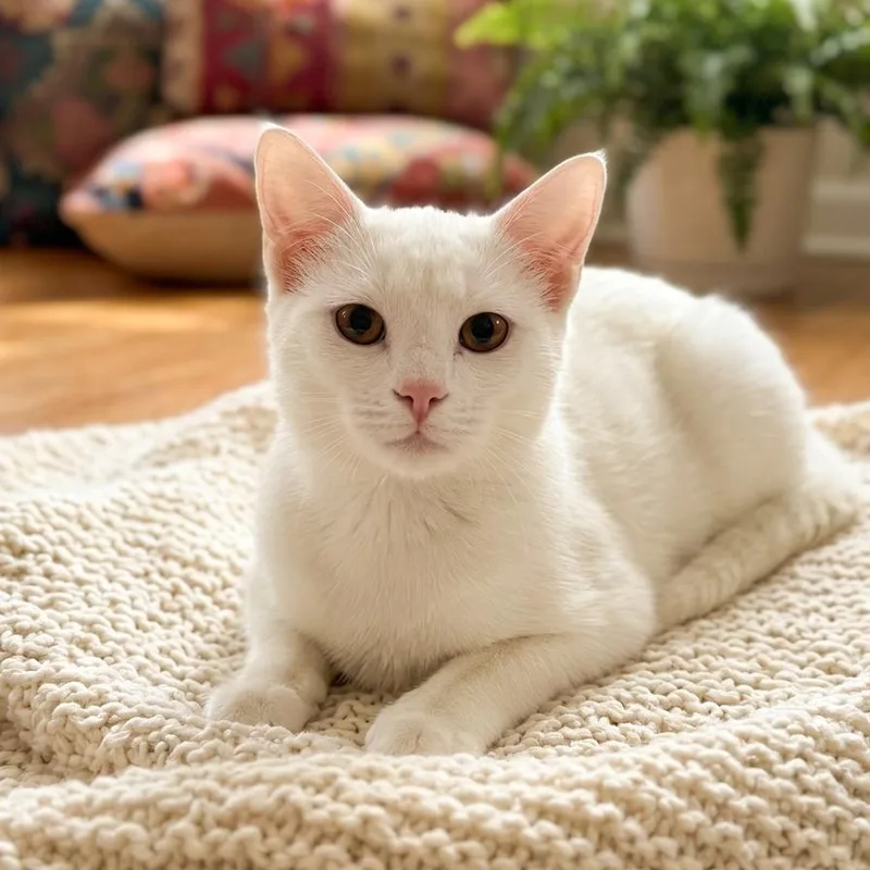 A young small-sized male White Domestic Short Hair cat named Zero Jr for adoption in Pasadena , MD