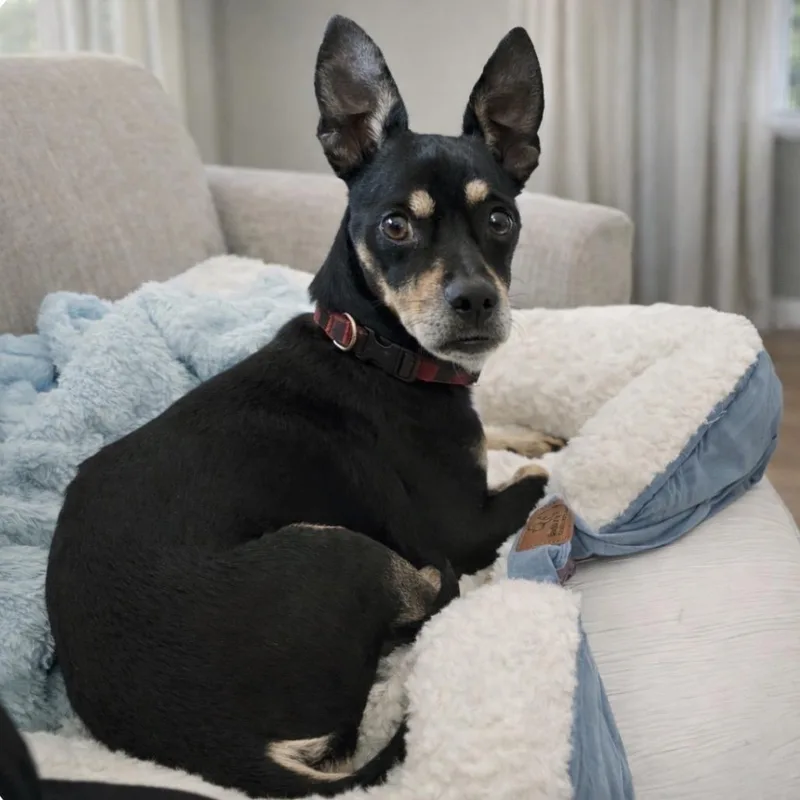 A senior small-sized male Black Chihuahua dog named Rolo for adoption in Hemet, CA