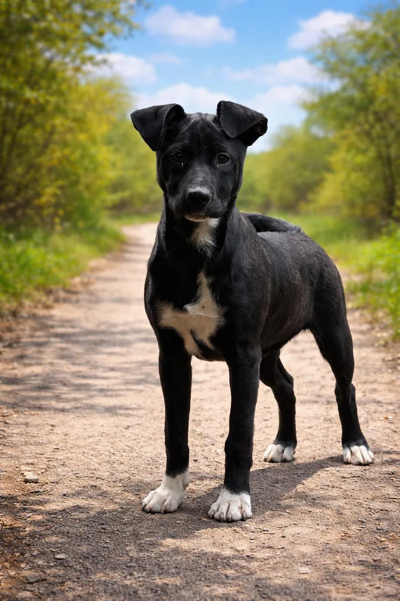 A young medium-sized female Black Labrador Retriever dog named Cookie for adoption in Wanaque, NJ