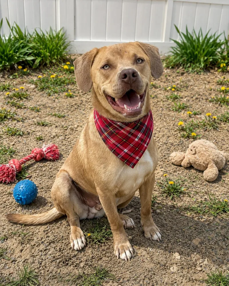 A young medium-sized male Labrador Retriever dog named Benny for adoption in Mount Laurel, NJ