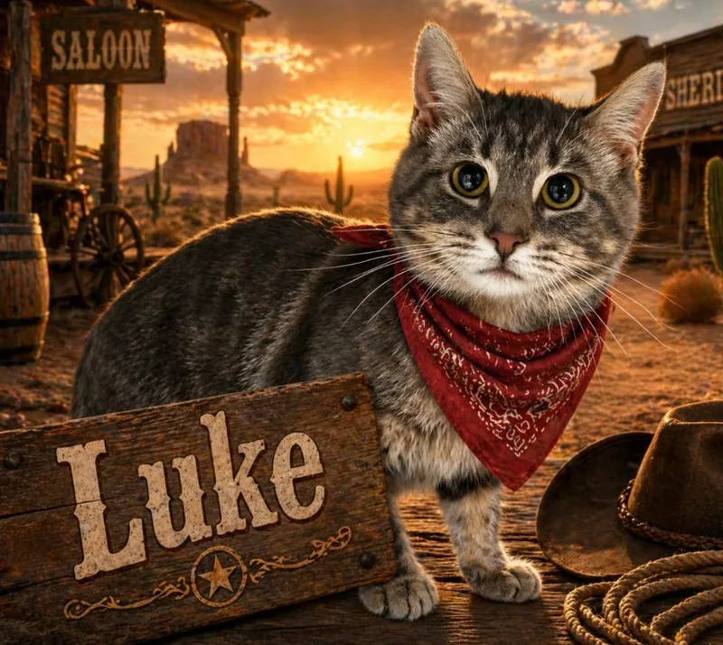 A young large-sized male Domestic Short Hair cat named Luke for adoption in Washington Court House, OH
