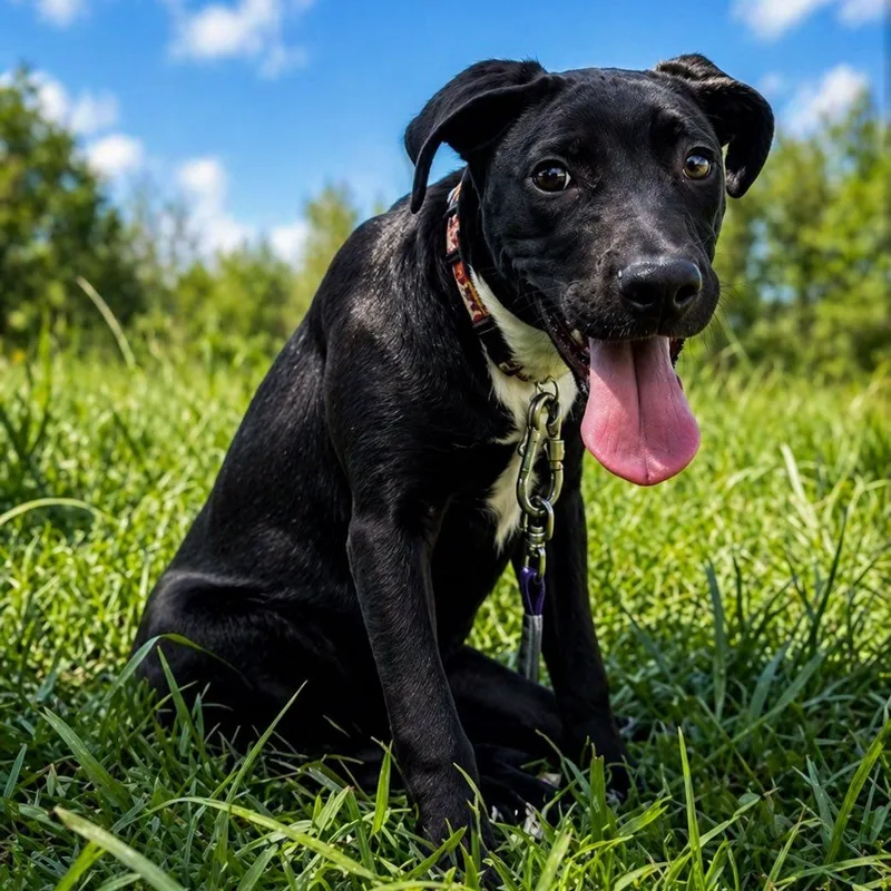 A young medium-sized female Pit Bull Terrier dog named Cindy Lou for adoption in Shinnston, WV