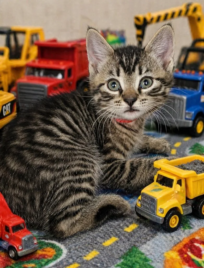 A baby small-sized male Domestic Short Hair cat named Irving for adoption in Washington Court House, OH