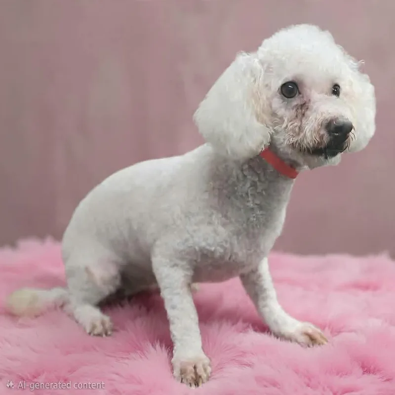 An adult small-sized female White / Cream Poodle (Toy) dog named Latte for adoption in Wheelersburg, OH