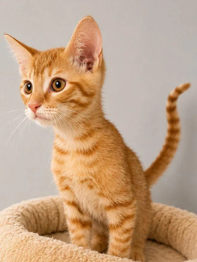 A baby medium-sized male Tabby (Orange / Red) Domestic Short Hair cat named Eddie for adoption in Sioux Falls, SD