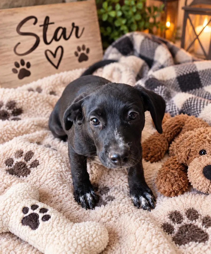 A young medium-sized female Australian Cattle Dog / Blue Heeler dog named Star for adoption in Bar Nunn, WY