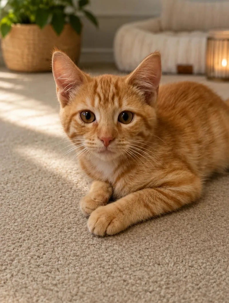 A baby medium-sized male Tabby (Orange / Red) Domestic Short Hair cat named Scooter for adoption in Greensburg, PA