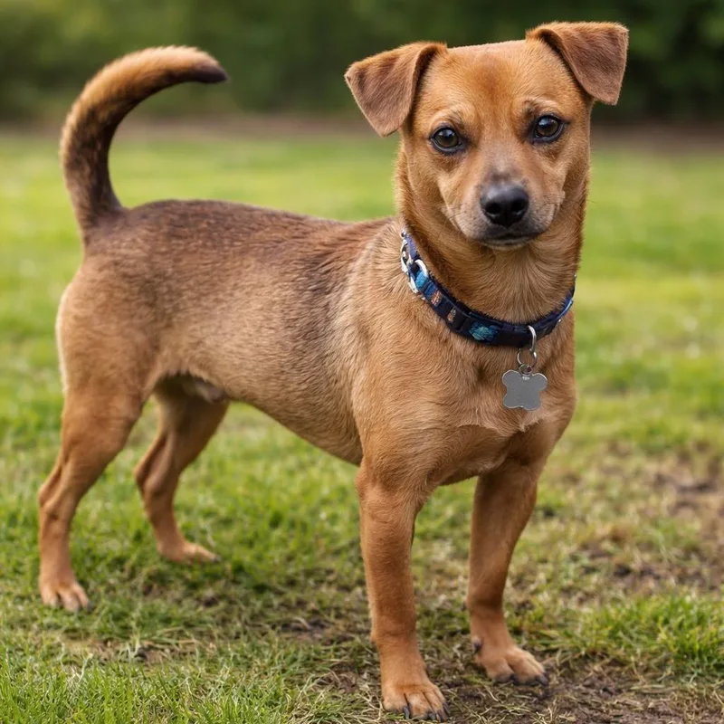 An adult small-sized male Red / Chestnut / Orange Terrier dog named Carmine for adoption in Olathe, KS