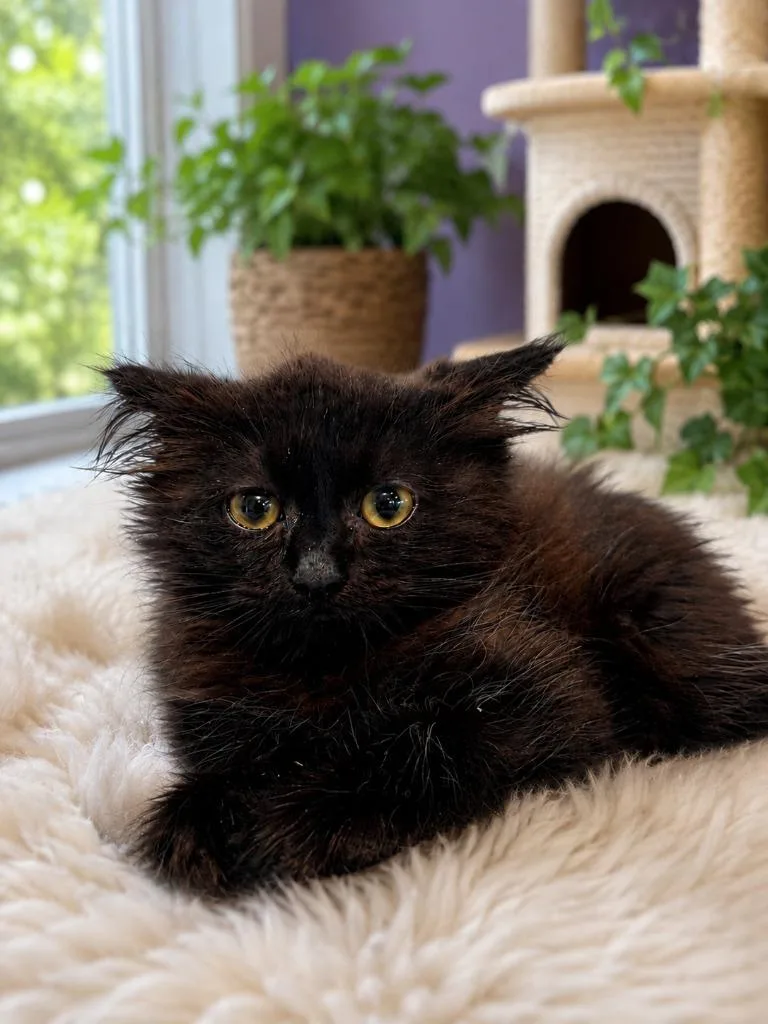 A baby small-sized male Domestic Medium Hair cat named Hamlet for adoption in East Ridge, TN