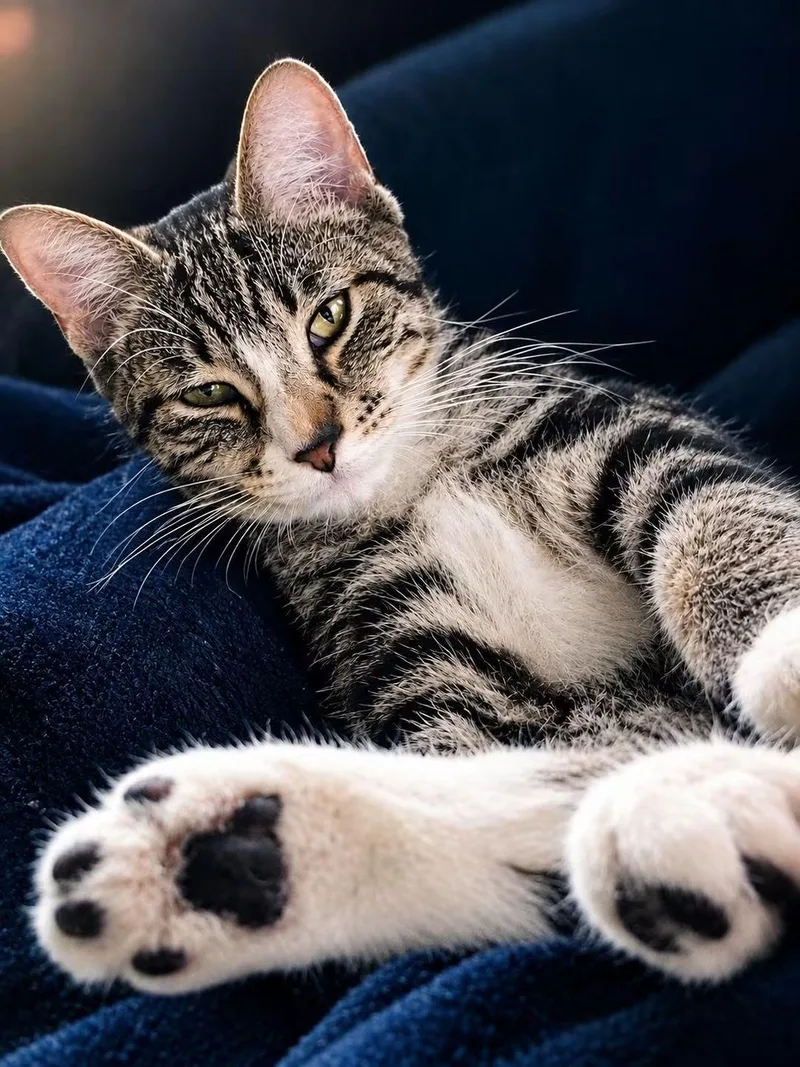 A baby medium-sized male Gray / Blue / Silver Domestic Short Hair cat named Journey for adoption in Elizabethtown, PA