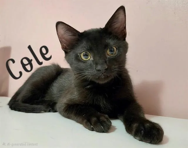 A baby small-sized male Domestic Short Hair cat named Cole for adoption in Brighton, CO