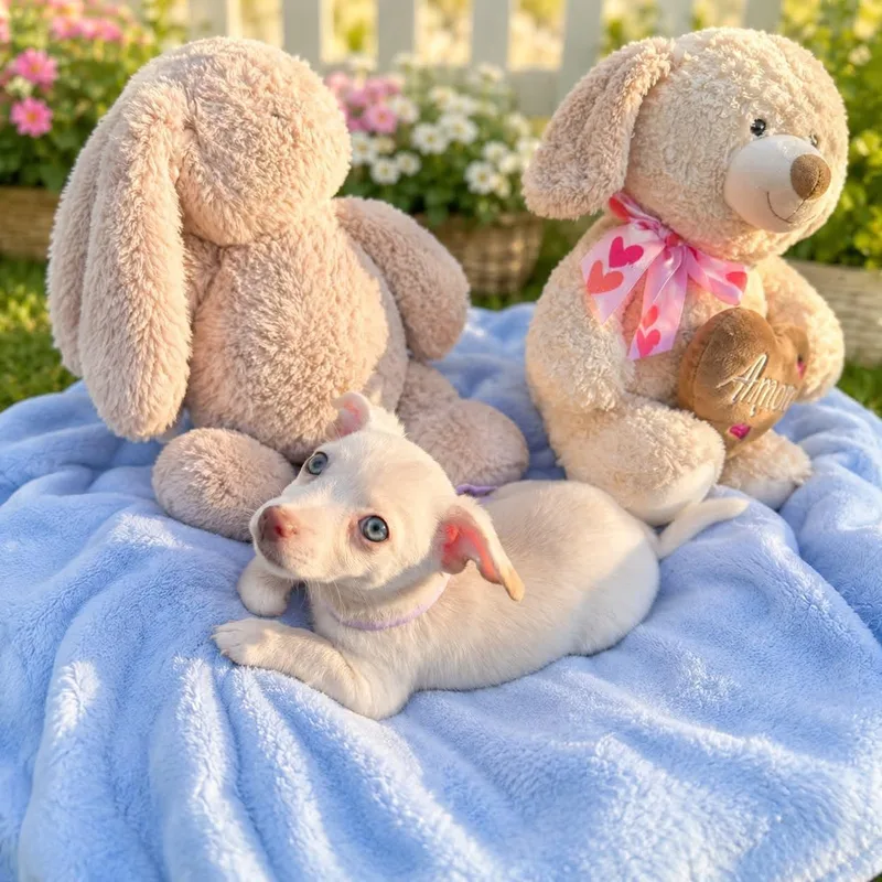 A baby small-sized male White / Cream Terrier dog named Banana for adoption in Commerce City, CO