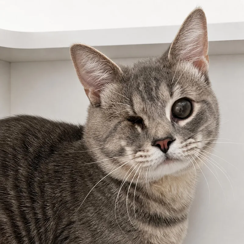 A young medium-sized male Tabby (Brown / Chocolate) Domestic Short Hair cat named Pollux for adoption in Pontiac, MI