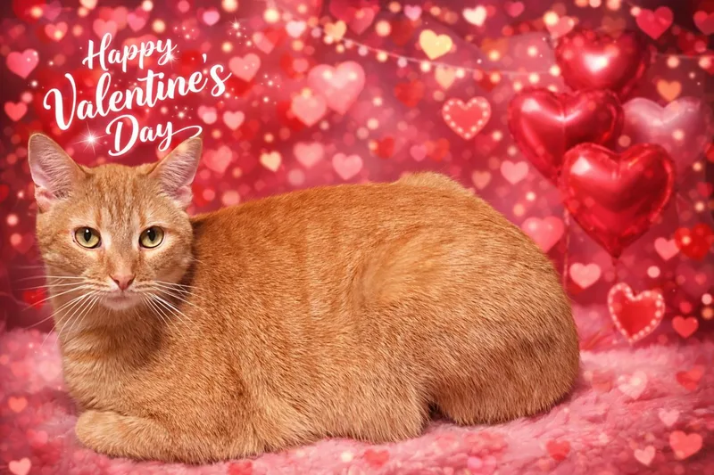 A young medium-sized male Orange / Red Domestic Short Hair cat named Cheddar for adoption in Lacon, IL