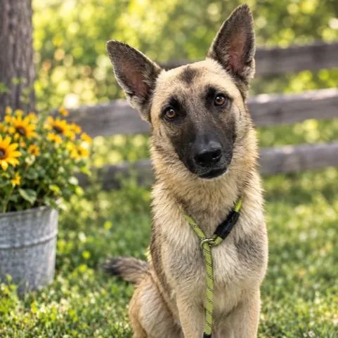 A young medium-sized male German Shepherd Dog dog named Kc for adoption in Williston, VT