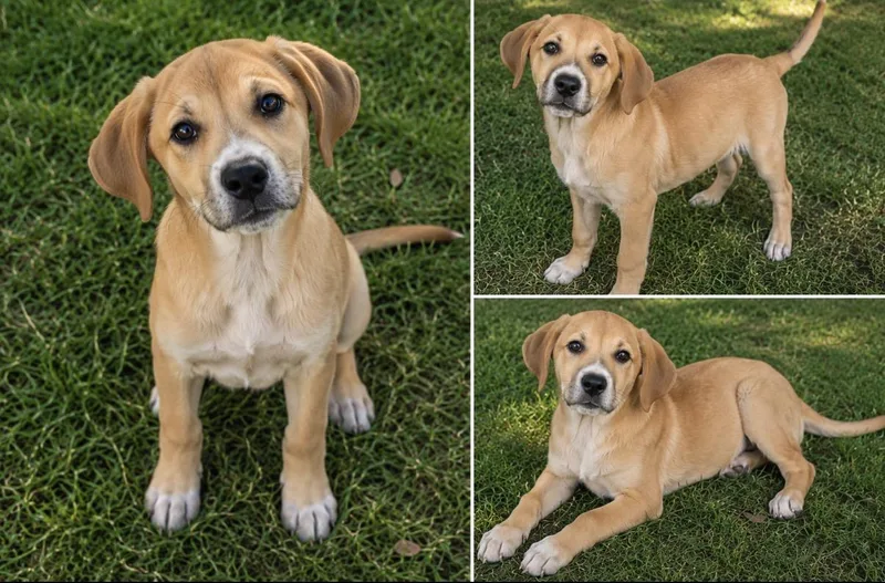 A baby medium-sized female Labrador Retriever dog named Winny for adoption in Kiln, MS