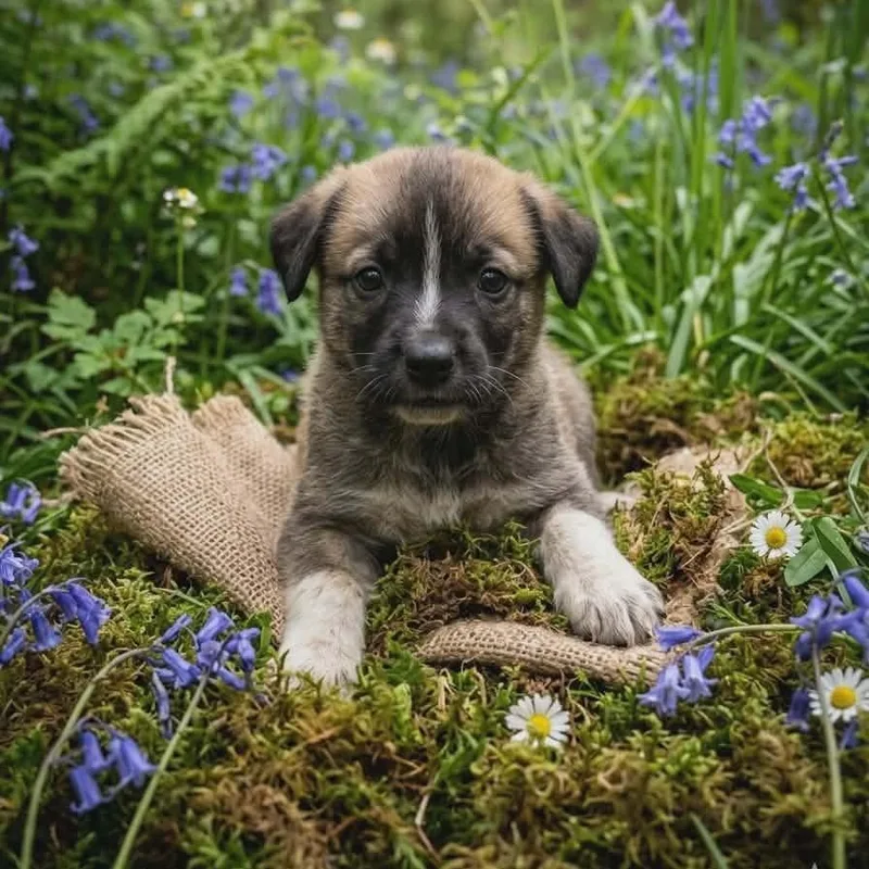 A baby medium-sized female Yellow / Tan / Blond / Fawn Shepherd dog named Willow for adoption in Seguin, TX