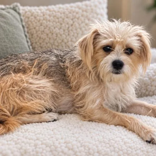 A baby small-sized female Yellow / Tan / Blond / Fawn Yorkshire Terrier dog named Beth aka Nala for adoption in Coachella, CA