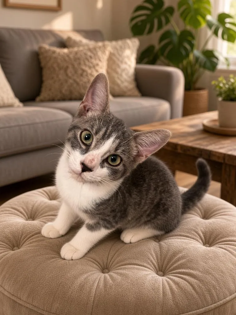 A baby large-sized female Domestic Short Hair cat named Sandy for adoption in Fort Myers, FL