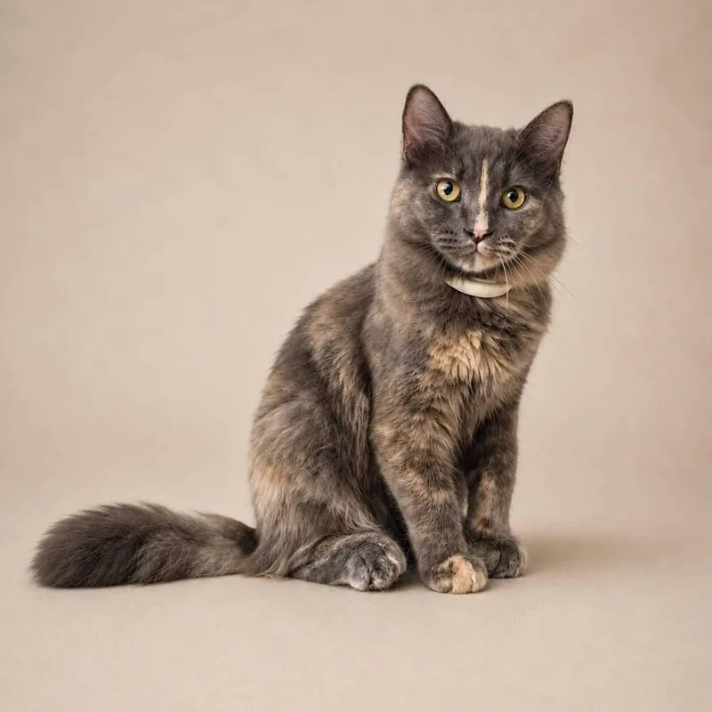 A young small-sized female Calico cat named Rumi for adoption in Calimesa, CA