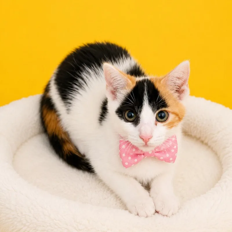 A baby small-sized female Calico Domestic Short Hair cat named Betta for adoption in Binghamton, NY