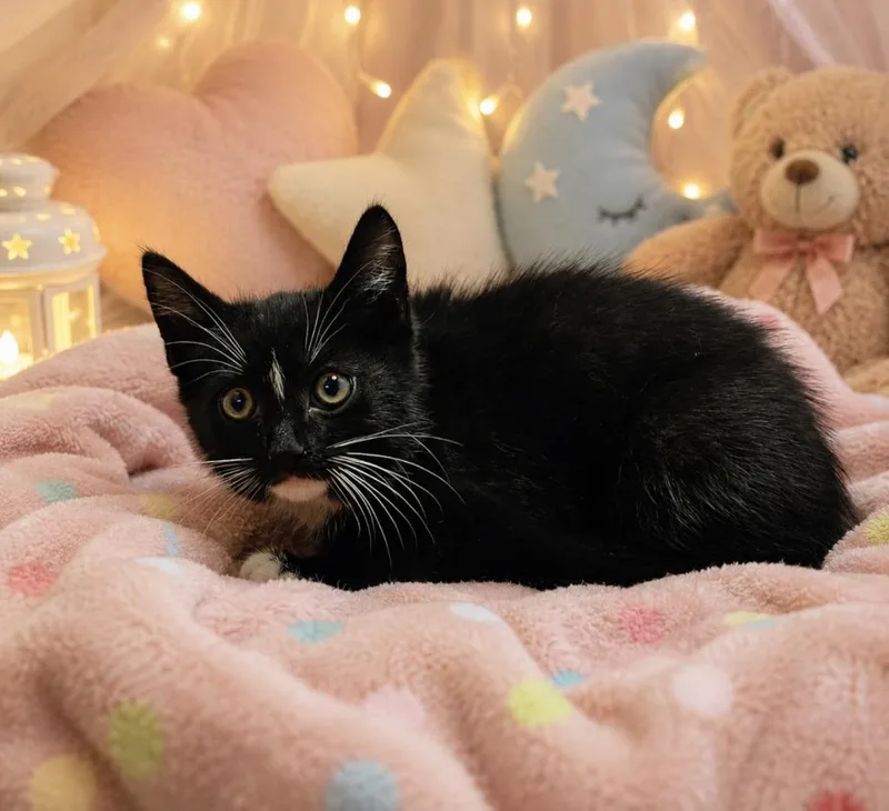 A baby small-sized male Domestic Short Hair cat named Hawk for adoption in Washington Court House, OH