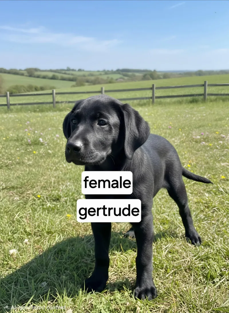 A baby large-sized female Great Dane dog named Gertrude for adoption in Manchester, CT