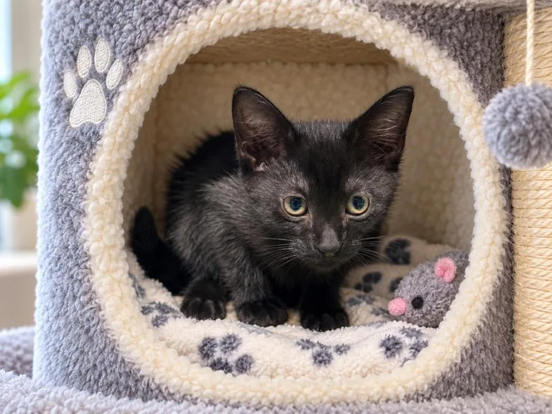 A baby small-sized female Domestic Short Hair cat named Cuban for adoption in Sebastian, FL