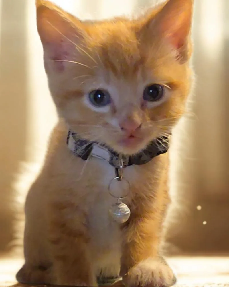 A baby small-sized male Orange & White Domestic Medium Hair cat named Zayto for adoption in Pacifica, CA