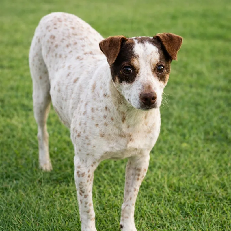 A senior medium-sized male White / Cream Feist dog named Journey for adoption in Morganton, NC