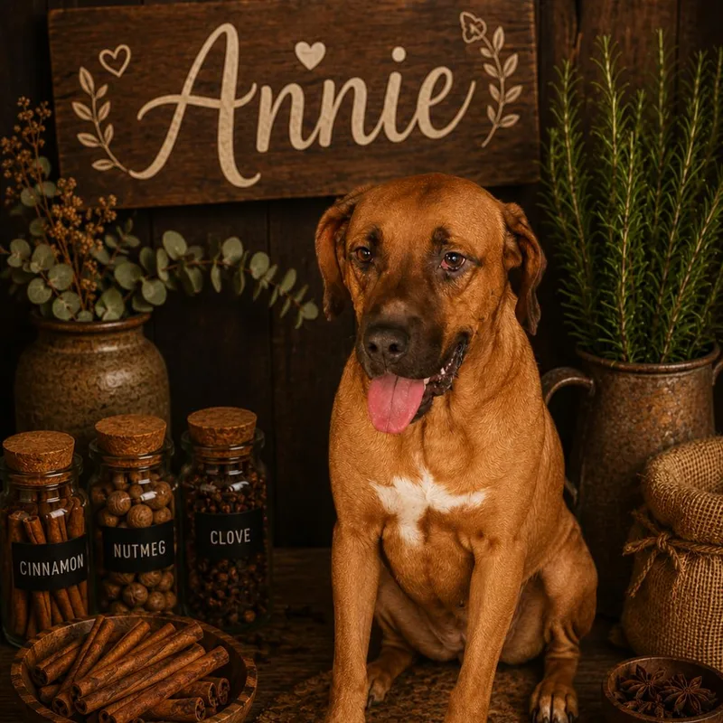 An adult small-sized female Brown / Chocolate Labrador Retriever dog named Annie for adoption in Hohenwald, TN