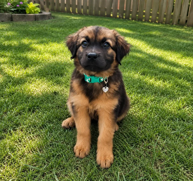 A baby medium-sized female Tricolor (Brown, Black, & White) Australian Shepherd dog named Outstanding Onyx for adoption in Reston, VA