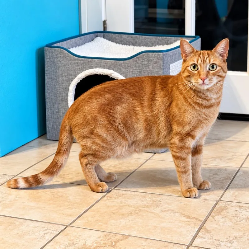 An adult small-sized male Domestic Short Hair cat named Apollo for adoption in Cambria, CA
