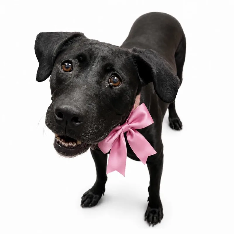 A senior large-sized female Black Mixed Breed dog named Bonnie for adoption in Columbiana, AL