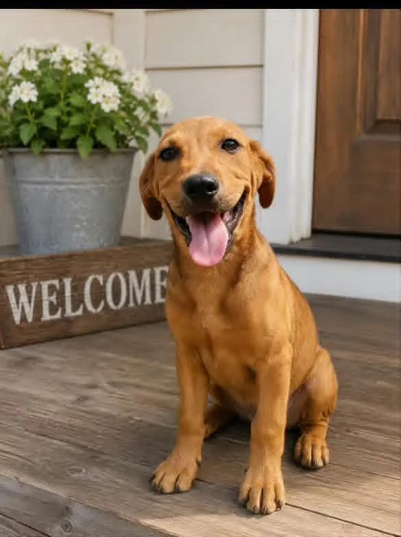 A baby large-sized male Hound dog named Pooh for adoption in Groton, CT