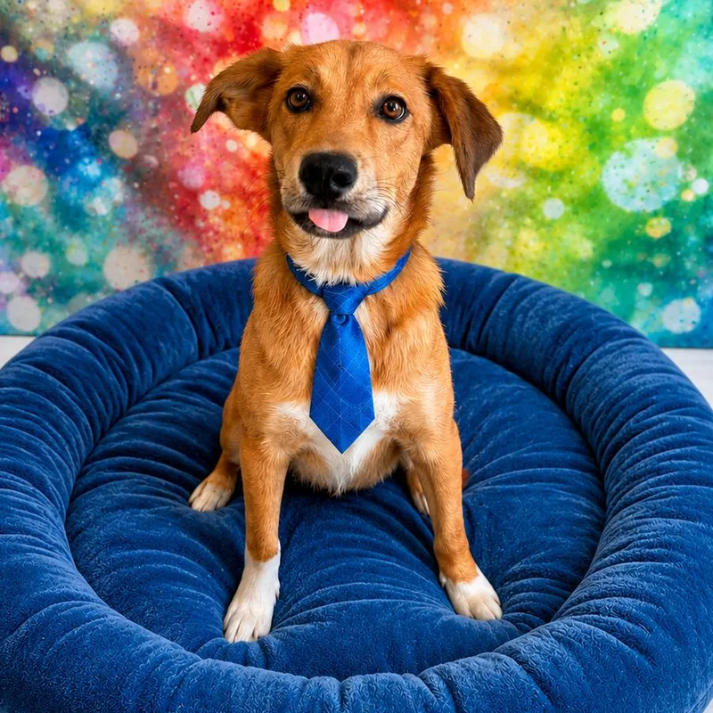 A young medium-sized male Brown / Chocolate Mixed Breed dog named Pitter Patter for adoption in Binghamton, NY