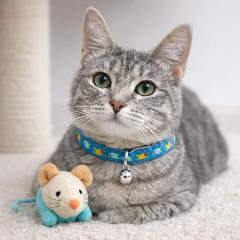 A baby medium-sized female Tabby (Gray / Blue / Silver) Tabby cat named Mia for adoption in Hillsboro, TX