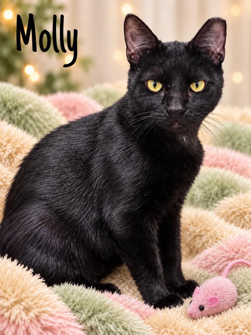 A young medium-sized female Domestic Short Hair cat named MollyWillow Grove for adoption in Greenville, DE