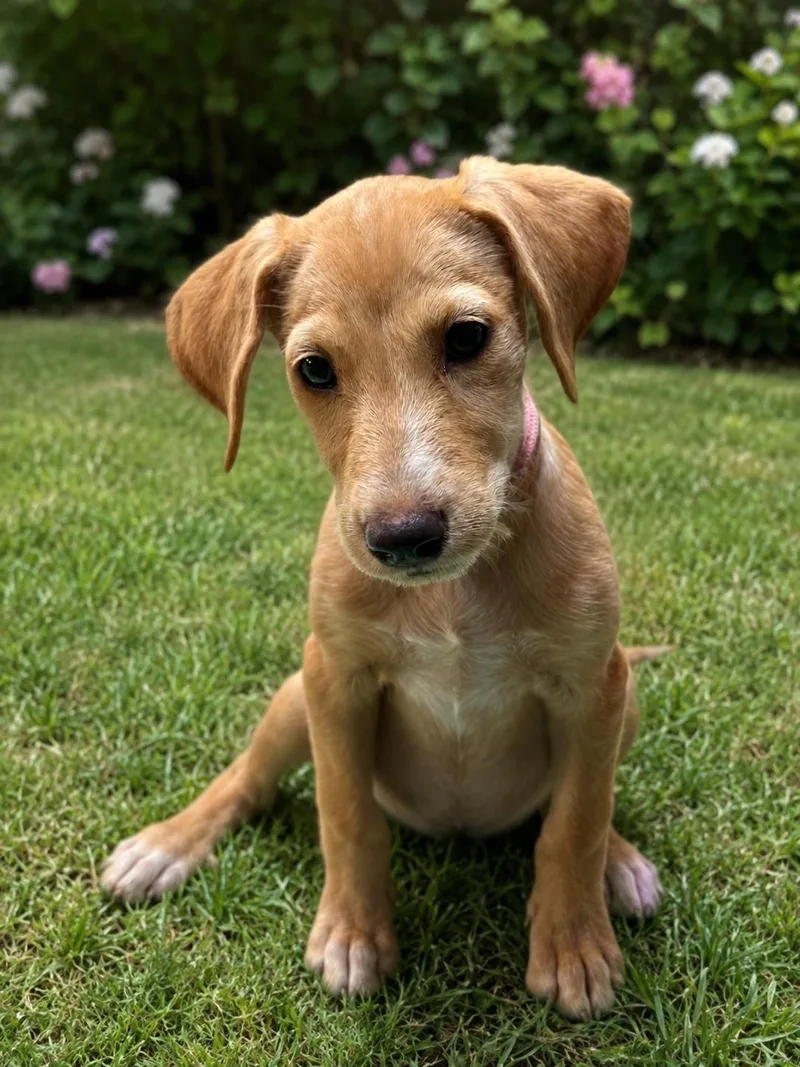 A baby medium-sized female White / Cream Labrador Retriever dog named Honey for adoption in Pleasant Valley, NY
