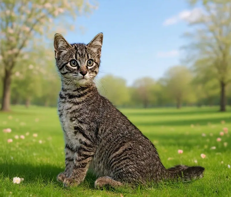A baby medium-sized female Domestic Short Hair cat named Tinka for adoption in Talladega, AL