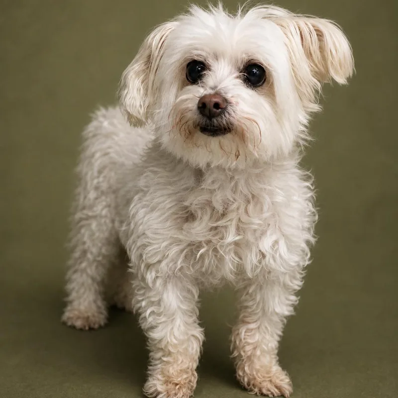 A senior small-sized male White / Cream Poodle dog named Bentley for adoption in Washington, DC