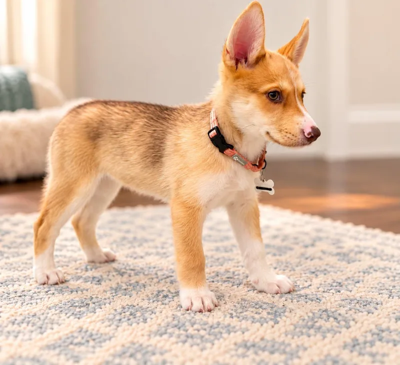 A baby medium-sized female Husky dog named Meridith Gray for adoption in Houston, TX