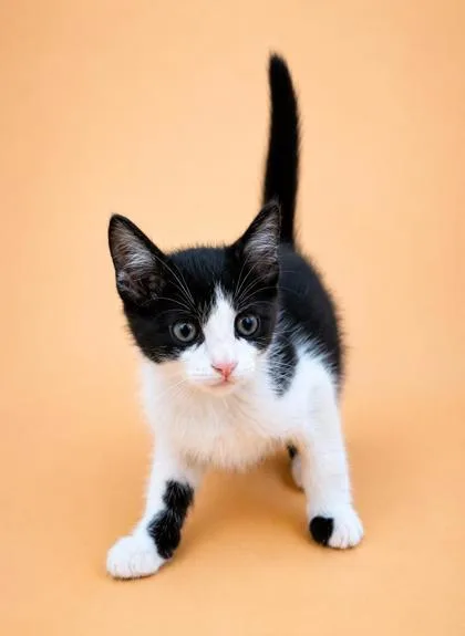 A young small-sized male Domestic Short Hair cat named Denali for adoption in Dahlonega, GA